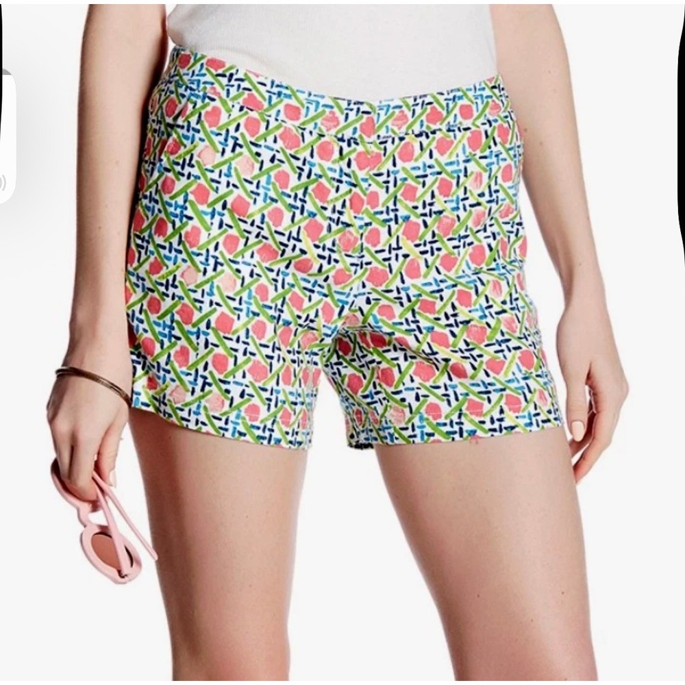 Tommy Bahama Womens Size 6‎ Linen Blend Romantique Floral Lattice Print Shorts